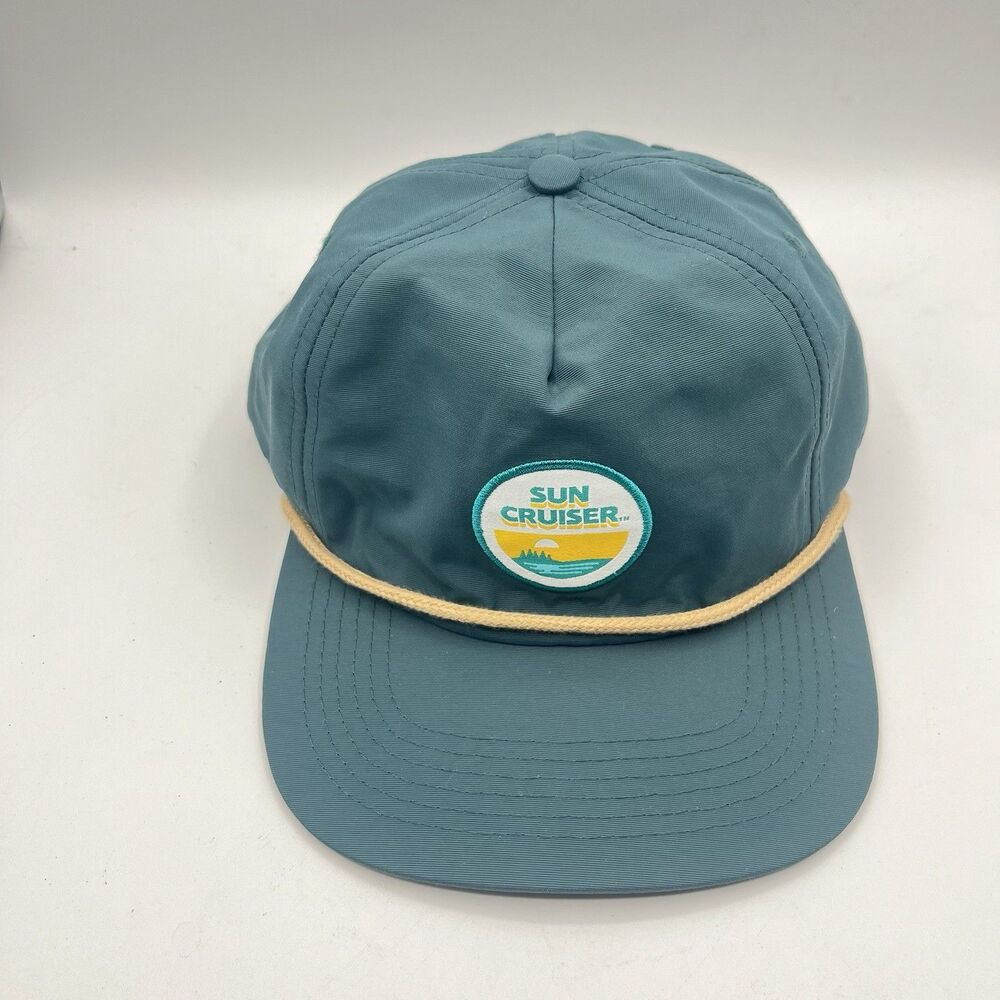 Sun Cruiser Hat (Drink Promo) Snap Back Teal Rope Alcohol Booze Vodka